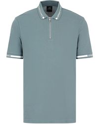 ARMANI EXCHANGE - Collar Short Sleeve Polo - Lyst