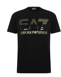 EA7 - Printed Logo T-shirt - Lyst