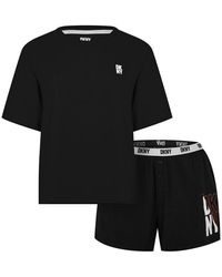 DKNY - Short Sleeve Top And Boxer Set - Lyst