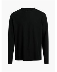 Calvin Klein - S Crew Neck Pyjama Long Sleeve Top Black M - Lyst