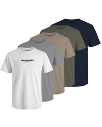 Jack & Jones - Corp 5-pack Short Sleeve T-shirt - Lyst