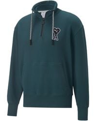 PUMA - X Ami Half Zip Sweatshirt - Lyst