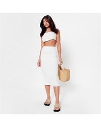 I Saw It First - Back Split Knitted Midi Skirt Co-ord - Lyst