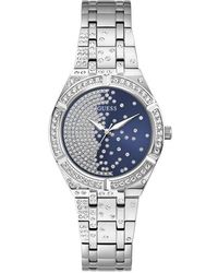 Guess - Analog Quartz Watch With Stainless Steel Strap Gw0312l1 - Lyst