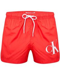 Calvin Klein - Large Logo Swim Shorts - Lyst