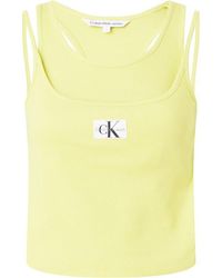 Calvin Klein - Ribbed Double Layer Tank Top - Lyst