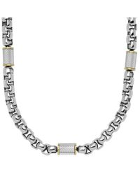Fossil - Gents Jewellery All Stacked Up Necklace - Lyst