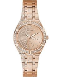 Guess - Stainless Steel Fashion Analogue Quartz Watch - Lyst