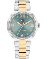 Tommy Hilfiger - Th Two Tone Stainless Steel And Gold Watch - Lyst