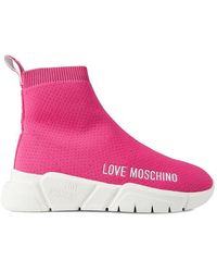 Love Moschino - Logo Sock Trainers - Lyst