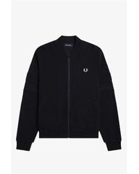 Fred Perry - Panelled Sleeve Track Jacket - Lyst