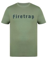 Firetrap - Large Logo T Shirt - Lyst