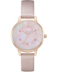 Olivia Burton - Ladies Sparkle Wonderland Pink & Rose Gold Watch - Lyst