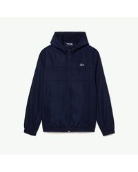Lacoste - Zipped Hooded Sport Jacket - Lyst