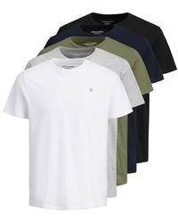 Jack & Jones - 5-pack Jxj Short Sleeve T-shirt - Lyst