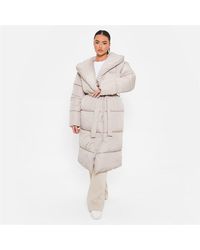I Saw It First - Padded Belted Puffer Coat - Lyst