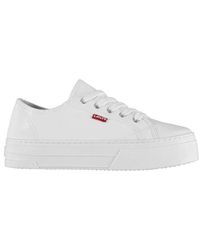 levi's flatform lace up trainer