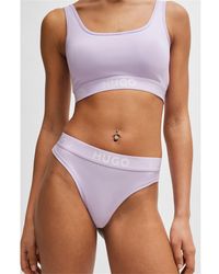 HUGO - Stretch Cotton Thong - Lyst