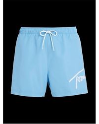 Tommy Hilfiger - Signature Logo Drawstring Swim Shorts - Lyst
