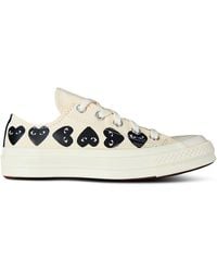 COMME DES GARÇONS PLAY - Multi Hearts Print Low Top Sneakers - Lyst