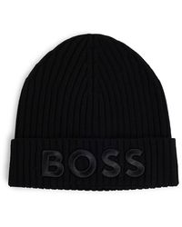 BOSS - Logo Beanie - Lyst