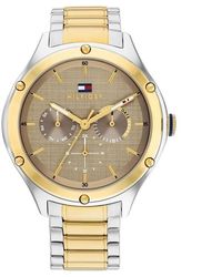 Tommy Hilfiger - Ladies Th Two Tone Stainless Steel And Gold Watch - Lyst