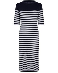 GANT - Striped T-shirt Dress - Lyst