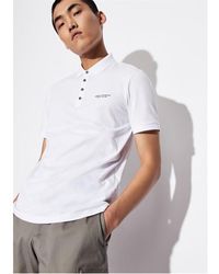 Armani Exchange - Jersey Cotton Polo Shirt - Lyst