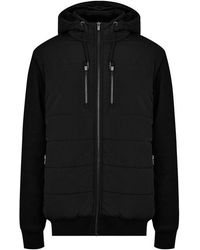 Firetrap - Sartorial Knit Jacket Men's Sweatshirt In Black - Lyst