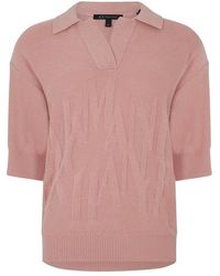 Armani Exchange - Logo Knit Polo Shirt - Lyst