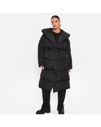 I Saw It First - Padded Belted Puffer Coat - Lyst