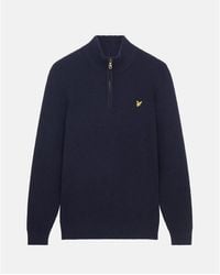 Lyle & Scott - Ribbed Quarter Zip Jumper - Lyst