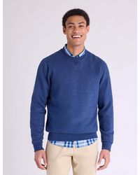 U.S. POLO ASSN. - Solid Peached Fleece Crew Neck Pullover - Lyst