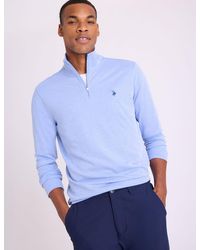 U.S. POLO ASSN. - 1/4 Zip Interlock Pique Pullover - Lyst
