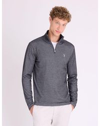 U.S. POLO ASSN. - 1/4 Zip Interlock Pique Pullover - Lyst