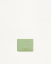 Valentino Garavani - Vlogo Signature Grainy Calfskin Card Holder - Lyst