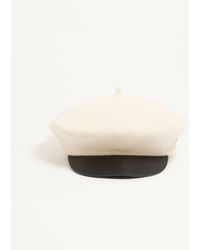Valentino Garavani - Vlogo Signature Wool Beanie With Leather Visor - Lyst