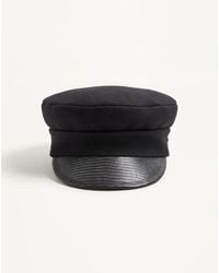 Valentino Garavani - Vlogo Signature Wool Cap With Leather Visor - Lyst