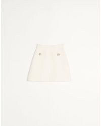 Valentino - Crepe Couture Short Skirt 36 - Lyst