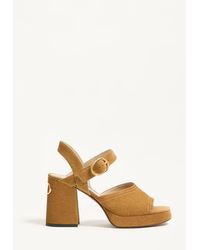 Valentino Garavani - Fawcette Platform Crust Leather Sandal 100Mm - Lyst