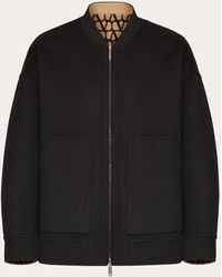 Valentino - Reversible Double-faced Wool Jacket With Toile Iconographe Pattern - Lyst