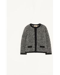 Valentino - Linen And Lurex Knitted Jacket - Lyst