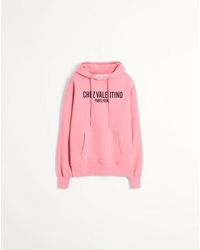 Valentino - Sweat-Shirt En Coton À Capuche Et Imprimé Chez Femme - Lyst