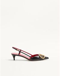 Valentino Garavani - Vlogo Signature Calfskin Slingback Pump 40Mm - Lyst