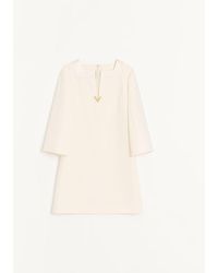 Valentino - Crepe Couture Short Dress 36 - Lyst