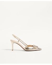 Valentino Garavani - Vlogo Glow Laminated Nappa Slingback Pump 80 Mm 3.15 In. 34.5 - Lyst