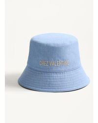 Valentino Garavani - Bob En Denim Chez Avec Broderie Homme Bleu D'Azur - Lyst