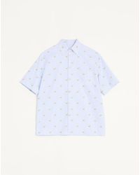 Valentino - Cotton Oxford Shirt With Le Chat De La Maison Print 37 - Lyst