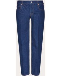 Valentino - Denim Trousers With Maison Tailoring Label - Lyst