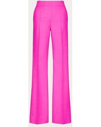 Valentino - クレープクチュール パンツ 女性 Pink Pp - Lyst